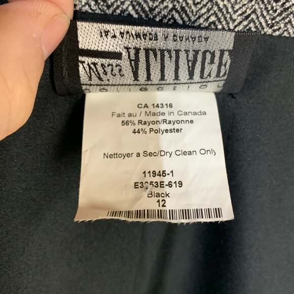 Vintage Pant Suit Tweed Herringbone Faux Fur Collar Blazer High Rise 2 Piece Set - Picture 8 of 16